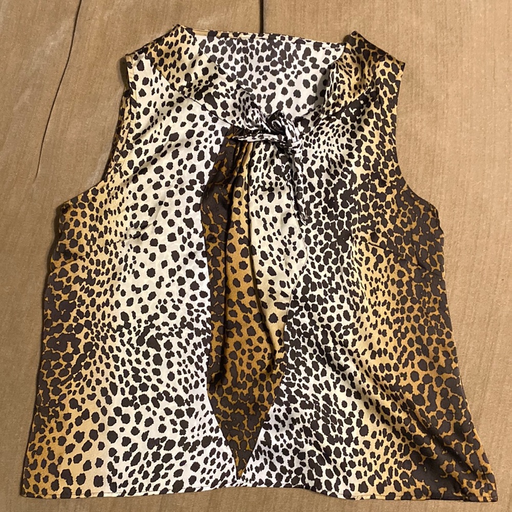 Leopard print top. Beautiful. Dry clean. Missing tag. Barely used.